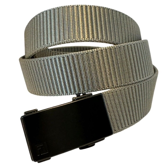 FAIRWIN 1.25 inch Gray Nylon Automatic Ratchet Buckle Men's Belt Medium 36"-42" - Picture 1 of 6